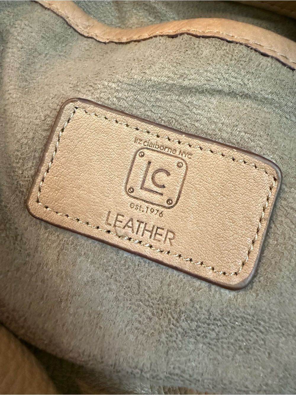 Liz Claiborne Tan Leather Shoulder Hobo Bag - Picture 5 of 6